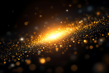 golden christmas lights background