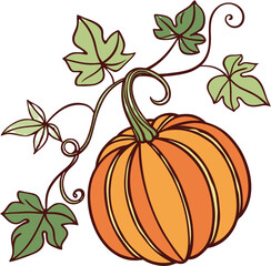pumpkin and leaves