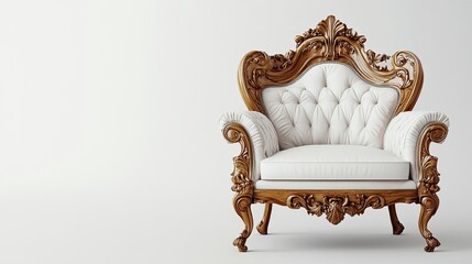 Luxurious chair on white background