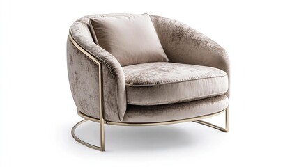 Naklejka premium Luxurious chair on white background