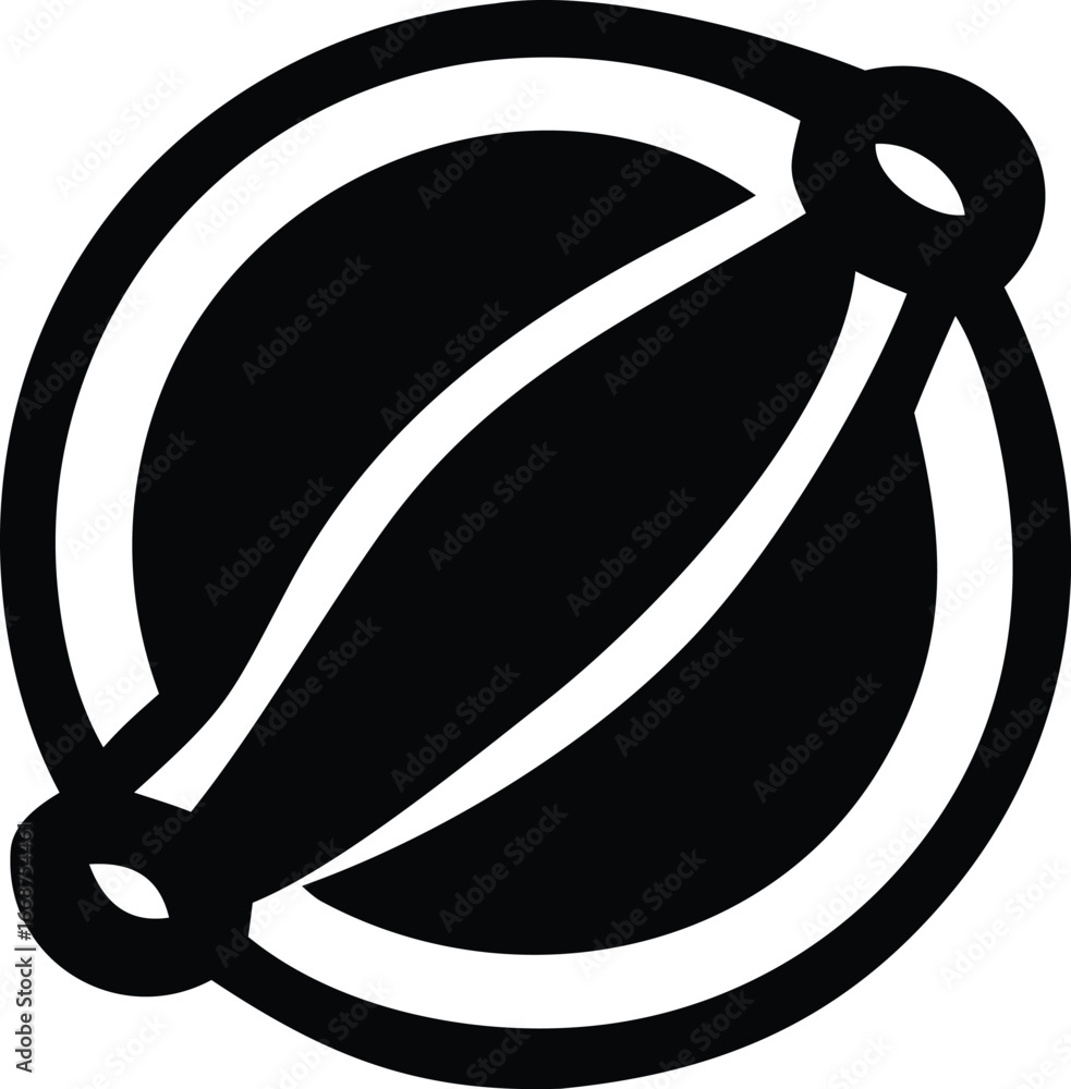 Poster abstract circular design with intersecting lines and ring detail minimalist graphic element for digi