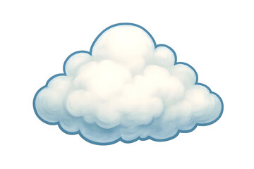 A fluffy white cloud with a rounded shape and soft edges, giving a light and airy appearance. Concept Fluffy White Cloud, Rounded Shape, Soft Edges, Light and Airy Appearance, Sky Aesthetics