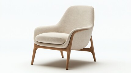 Luxurious chair on white background