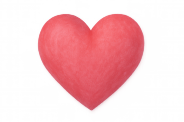 Glossy red heart glowing against transparent background, symbolizing deep emotional connection, representing passion and romantic sentiments for heartfelt occasions