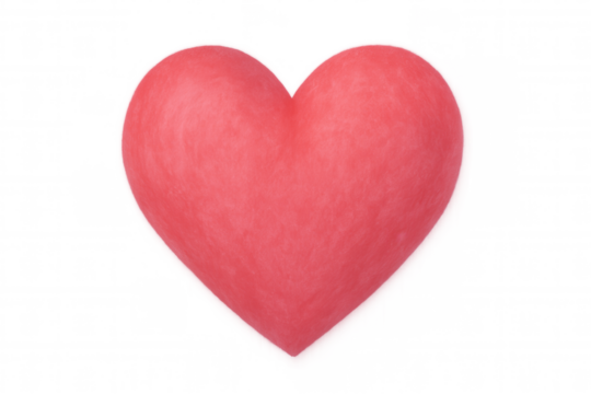 Glossy red heart glowing against transparent background, symbolizing deep emotional connection, representing passion and romantic sentiments for heartfelt occasions