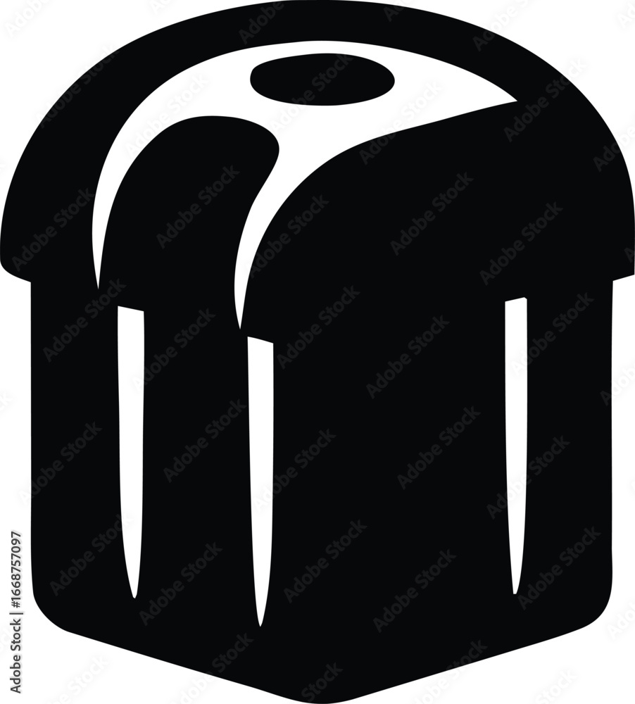 Poster abstract black and white symbol with curved and linear elements for technology and branding projects