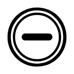 Modern minimalist minus symbol graphic, perfect for web design, UI/UX, and user interfaces