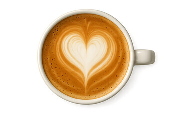 A cup of coffee with a heart-shaped latte art design on the surface. Concept Latte Art Inspiration, Heart-Shaped Designs, Coffee Aesthetics, Barista Techniques, Morning Rituals