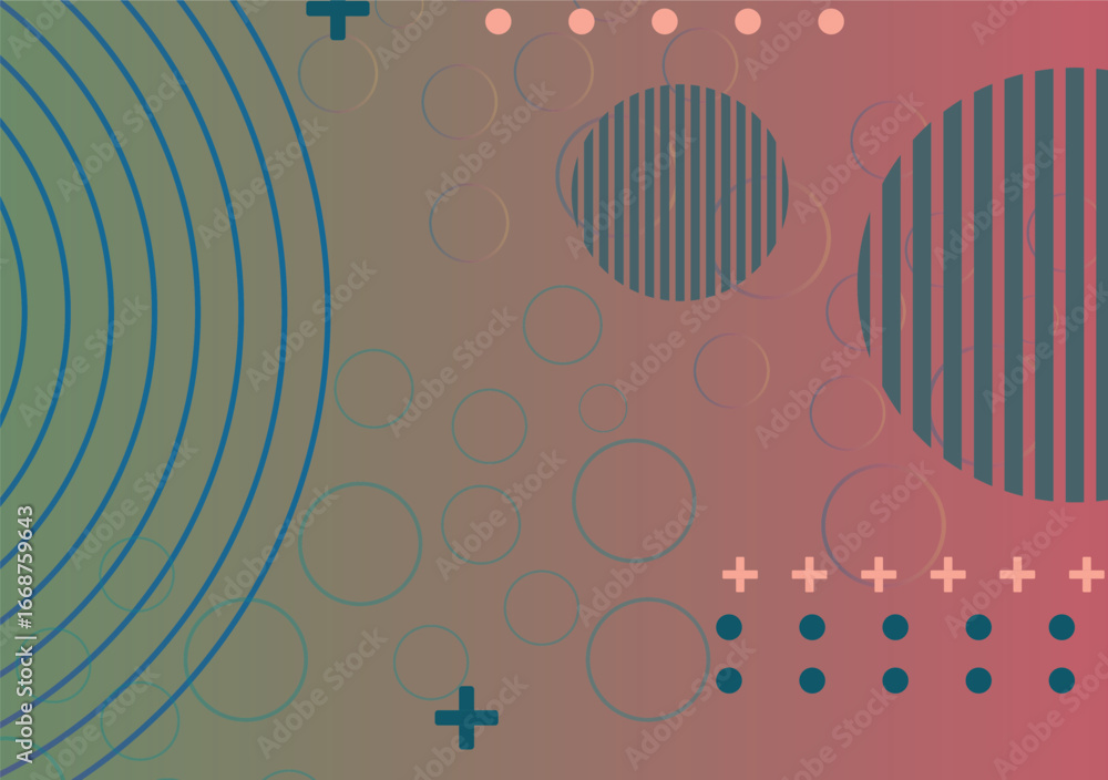 Poster abstract colorful background with geometric shapes vector illustration in flat style.
