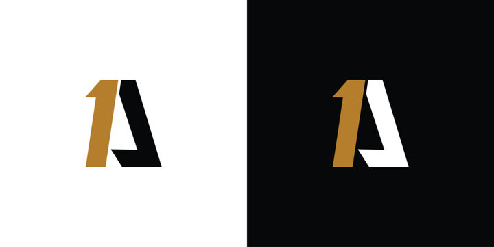 Strong and modern 1A logo design