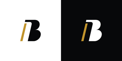 Strong and modern 1B logo design © Rusly