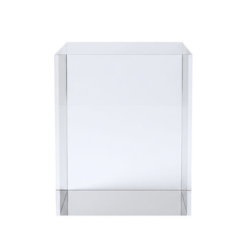 Clear acrylic cube for a transparent product display