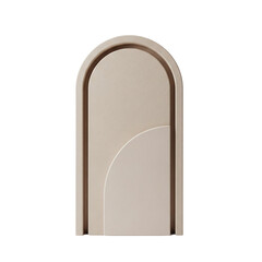 Beige arched tray for a modern jewelry display stand