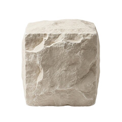 Rough sandstone block podium for a natural display