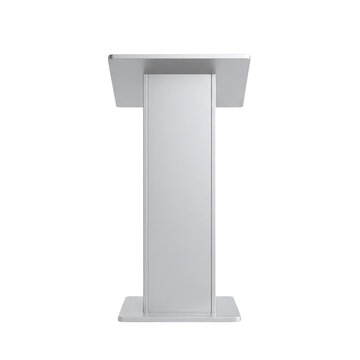 Modern silver lectern for a conference or presentation