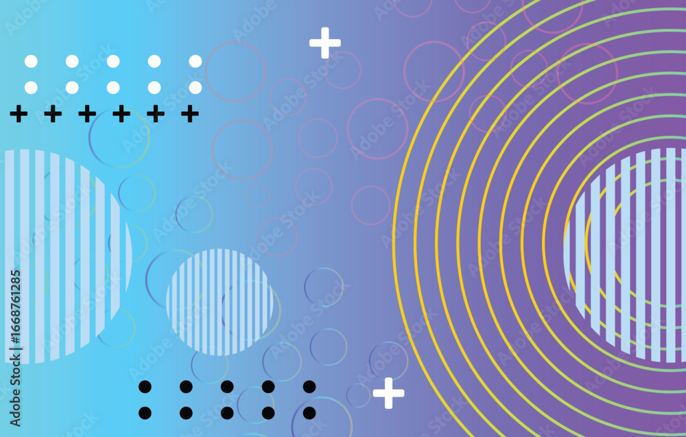 Aufkleber abstract colorful background with geometric shapes vector illustration in flat style.