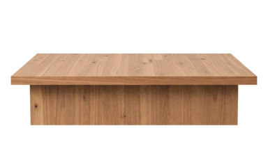 Oak wood plinth for a natural and rustic product display