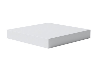 Naklejka premium White square plinth for a minimal product display