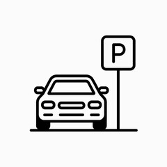 car icon on a white background