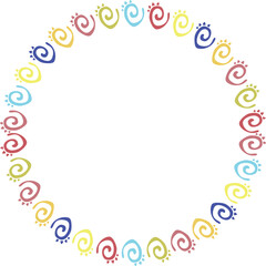 Seashells frame. Marine frame template with underwater elements decoration. Baby shower design