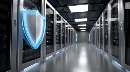 Secure Data Center with Digital Shield Protecting Servers