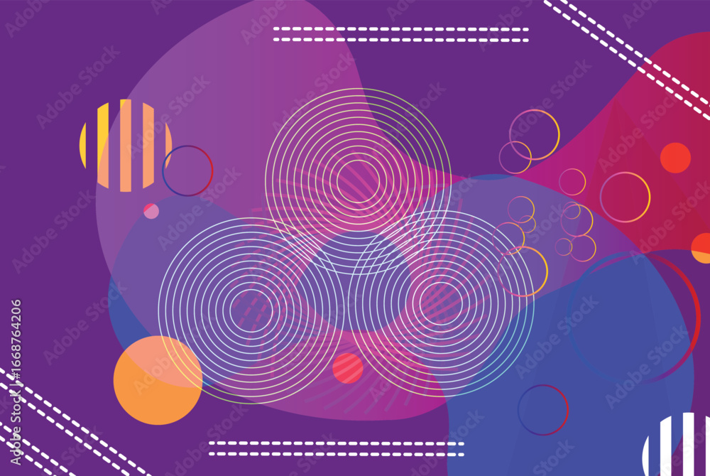 Aufkleber abstract colorful background with geometric shapes vector illustration in flat style.