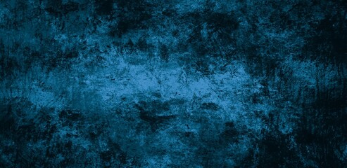 Grunge Textur als blauer Banner oder Hintergrund mit Textfreiraum