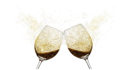 Untitled design - 1,Wine glass clink party in new year 