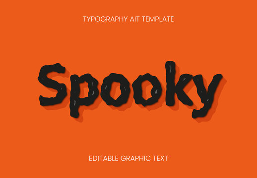 Black Flat Halloween Font Spooky Slime Dripping Text Effect