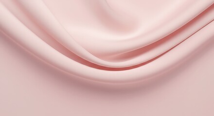 Soft pink silk fabric with elegant drapes