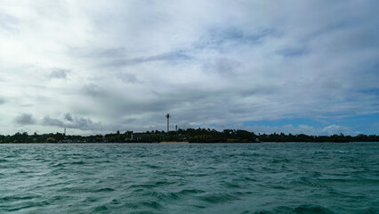 Tropical Beach and Turquoise Lagoon, Mauritius Island Landscape in August 2025