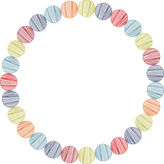 Doodle frame for text. Modern Art graphics for hipsters. Colorful stylish geometric empty frame