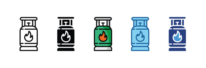 Gas Cylinder  Icon Element For Design