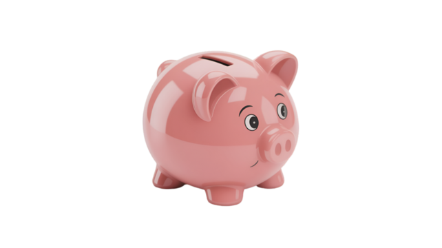 piggy bank isolated on white
