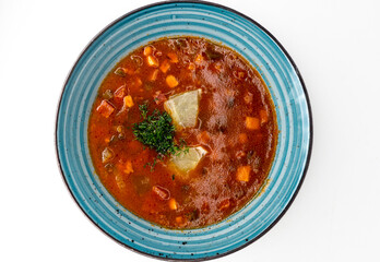 beef stew with vegetables and rice
