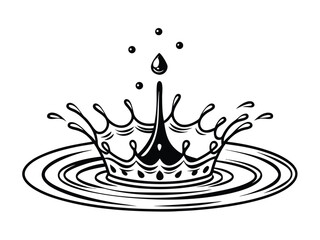 King crown shaped water splash