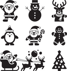 Christmas and Winter Silhouette Vector Set