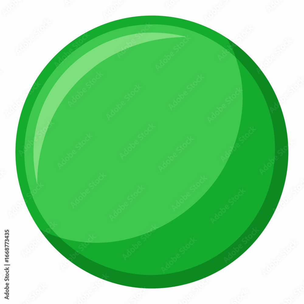 Poster glossy green circle with subtle shine effect