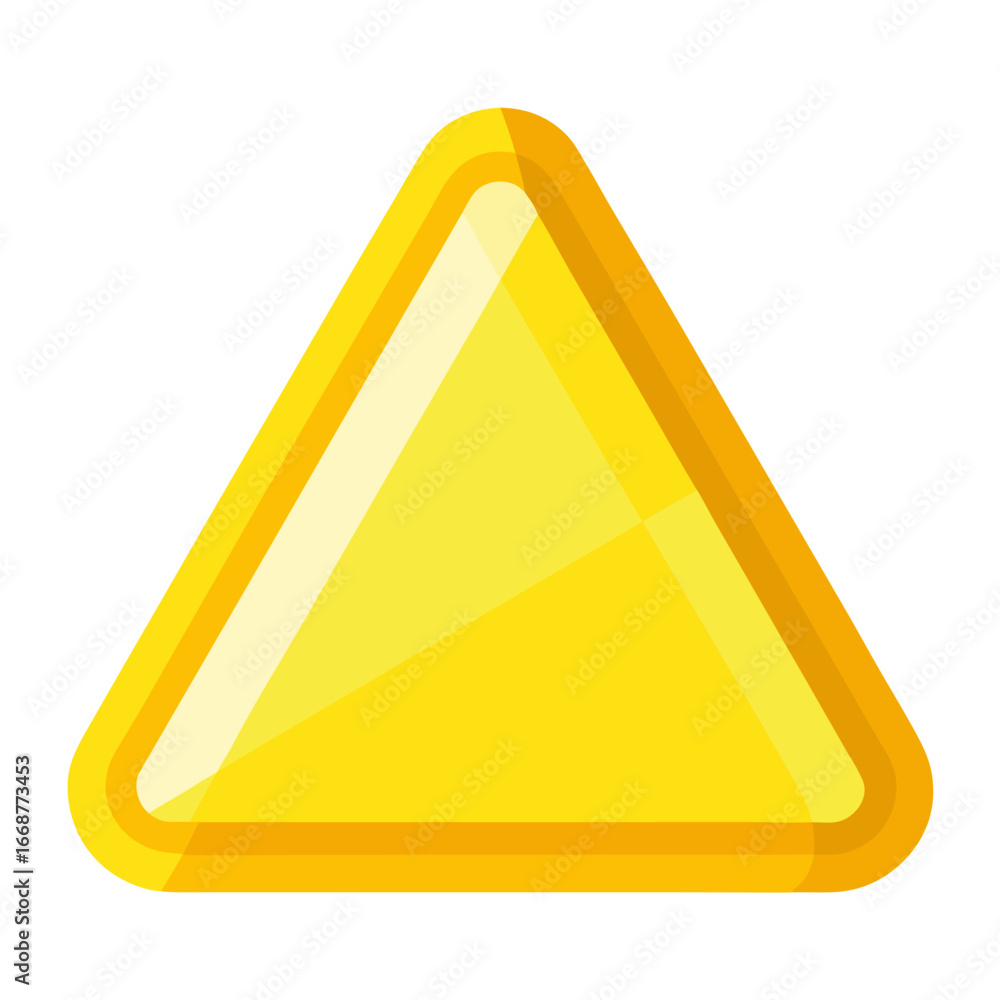 Poster Glossy yellow triangle vector design with subtle shine effect