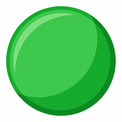 Glossy green circle with subtle shine effect