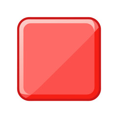 Glossy white square with color accents and shine effect