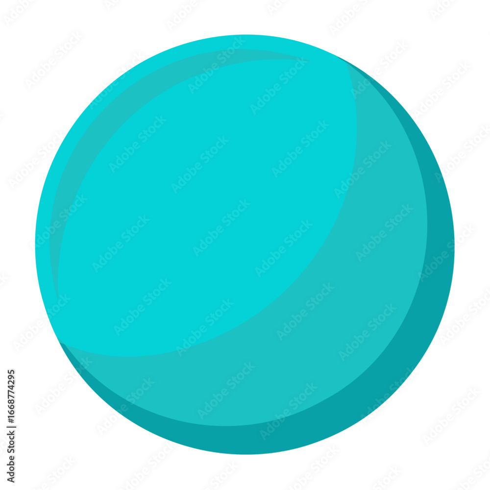 Poster glossy cyan circle with subtle shine effect