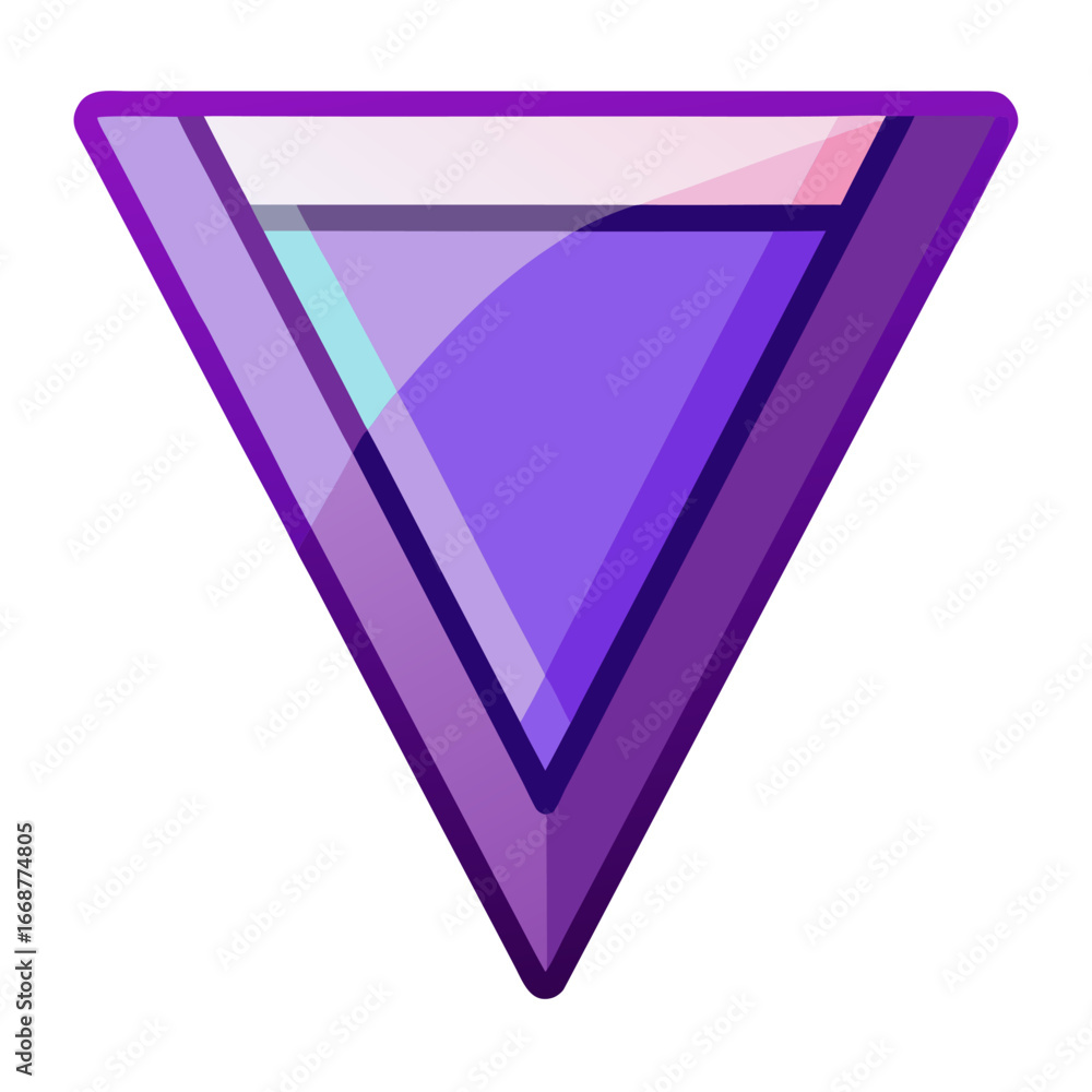 Poster glossy lavender triangle with color shading