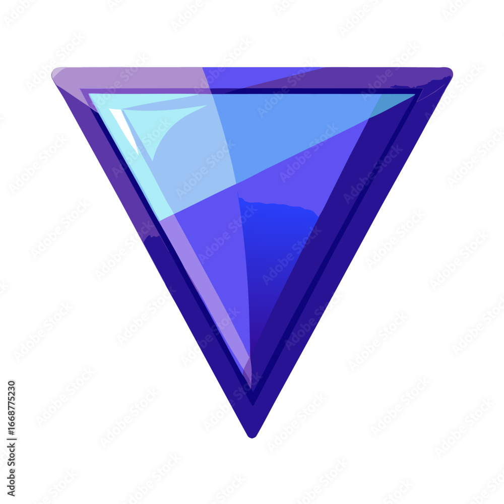 Poster glossy indigo triangle geometric abstract design