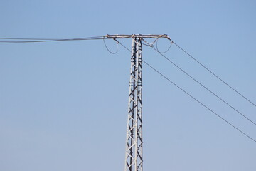 Electric Pole with Line wire	