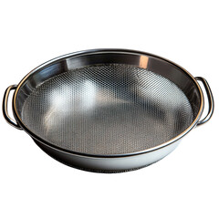 Stainless Steel Fine Mesh Strainer isolated on a white transparent background