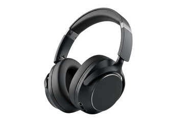 Black over ear headphones technology product
