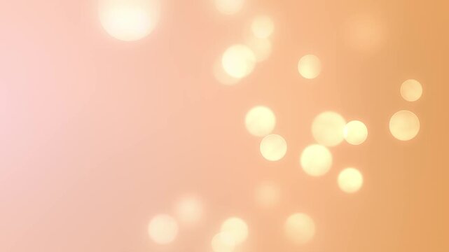 Bokeh seamless orange background loop with space for text.