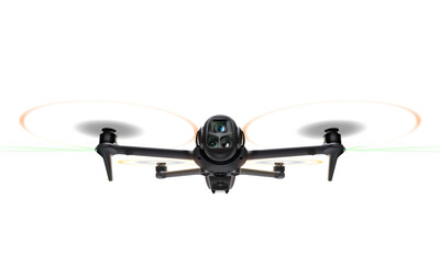 DJI Mavic Pro 4 vector graphic - Professional Drone illustration, use as is or edit and customise as required - editable drone template -filmi and shoot at up to 8K for professionals