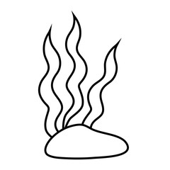 Coral vector icon. Seaweed illustration sign. Algae symbol or logo. seaware web icon.